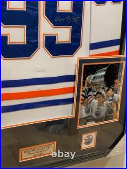 Wayne Gretzky Signed Autographed Jersey L. E. D custom Framed Edmonton Oilers PSA