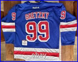 Wayne Gretzky Signed Autographed Jersey New York Rangers 99 COA Global Auth NHL