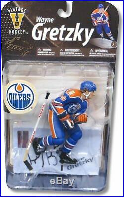 Wayne Gretzky Signed Autographed Oilers Blue Road Vintage McFarlane Figure WGA