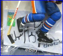 Wayne Gretzky Signed Autographed Oilers Blue Road Vintage McFarlane Figure WGA