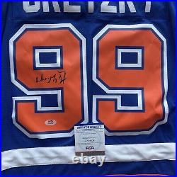 Wayne Gretzky Signed Autographed Oilers Jersey PSA Cert COA RARE