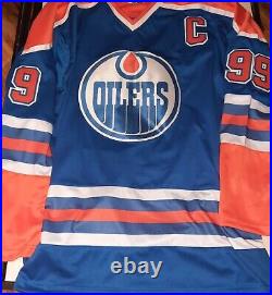 Wayne Gretzky Signed Autographed Oilers Vintage Custom Pro Home Jersey with COA