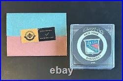 Wayne Gretzky Signed Autographed Rangers puck Upper Deck UDA Authentic See Pics