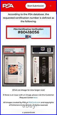 Wayne Gretzky Signed Card 2003 Upper Deck Sp Authentic Sign Of The Times Psa 9