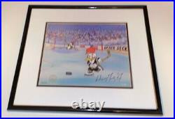 Wayne Gretzky Signed Cel Woody Woodpecker Chilly Willy Cell