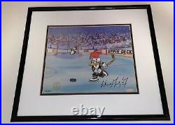 Wayne Gretzky Signed Cel Woody Woodpecker Chilly Willy Cell