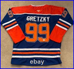 Wayne Gretzky Signed Edmomton Oilers Jersey XL Beckett Full Letter The Goat