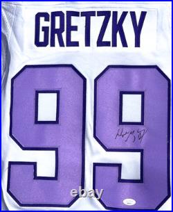 Wayne Gretzky Signed Edmonton Oilers Hockey Fights Cancer Authentic Jersey Jsa