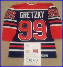 Wayne Gretzky Signed Edmonton Oilers Jersey Beckett AUTHENTICATED Letter COA