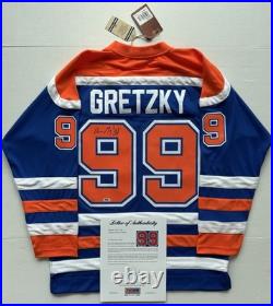 Wayne Gretzky Signed Edmonton Oilers Jersey PSA/DNA LOA #99 The Great One NHL