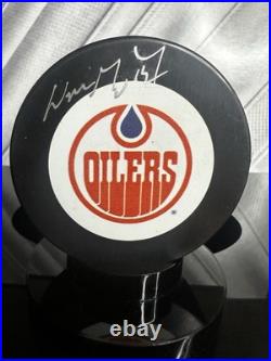 Wayne Gretzky Signed Edmonton Oilers Logo Hockey Puck Fanatics
