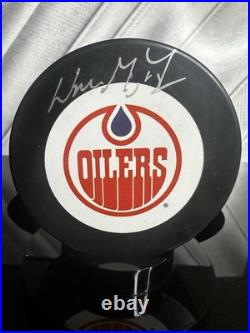 Wayne Gretzky Signed Edmonton Oilers Logo Hockey Puck Fanatics