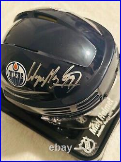 Wayne Gretzky Signed Edmonton Oilers Mini Helmet COA
