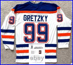 Wayne Gretzky Signed Edmonton Oilers Mitchell & Ness Authentic White Jersey BAS
