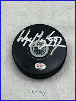 Wayne Gretzky Signed Edmonton Oilers NHL Puck COA
