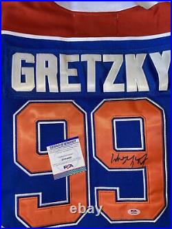 Wayne Gretzky Signed Edmonton Oilers Pro Style Hockey Jersey CCM PSA COA AN16082