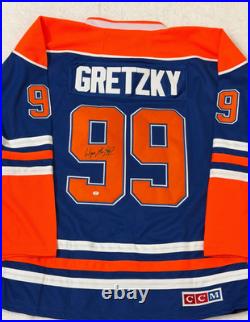 Wayne Gretzky Signed Edmonton Oilers Pro Style Hockey Jersey COA