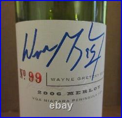 Wayne Gretzky Signed Empty Wine Bottle Gretzky Estates Vineyard Beckett BAS