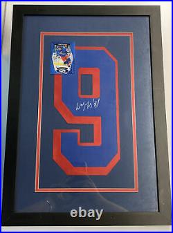 Wayne Gretzky Signed & Framed #9 Patch With Rangers Card