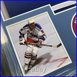 Wayne Gretzky Signed Framed NY Rangers Jersey Autographed COA 34x42