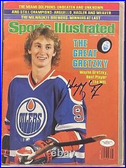 Wayne Gretzky Signed Framed SI Full Magazine Oilers The Great Autograph JSA COA