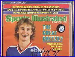 Wayne Gretzky Signed Framed SI Full Magazine Oilers The Great Autograph JSA COA