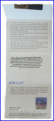 Wayne Gretzky Signed Full Size Hespeler Oilers Hockey Stick Upper Deck UDA COA