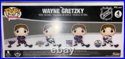 Wayne Gretzky Signed Funko Pop 4 Pack Boxed Set Beckett Certified (AE48608)