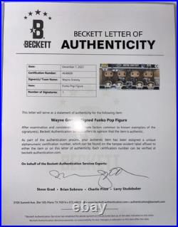 Wayne Gretzky Signed Funko Pop 4 Pack Boxed Set Beckett Certified (AE48608) Wayne Gretzky Signed Funko Pop 4 Pack Boxed Set Beckett Certified (AE48608)