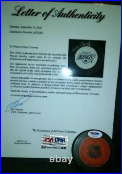 Wayne Gretzky Signed Hockey Puck With Psa / Dna $265.00 Firm
