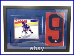 Wayne Gretzky Signed Jersey Number Framed JSA COA NY Rangers