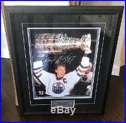 Wayne Gretzky Signed Le 26x32 4x Stanley Cup Champion Photo Oilers 62/99 Wga Coa