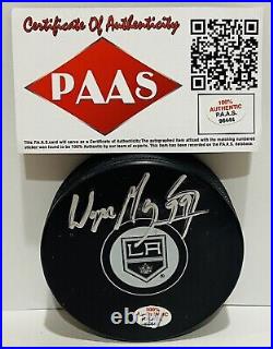 Wayne Gretzky Signed Los Angeles Kings NHL Hockey Puck with COA Autographed