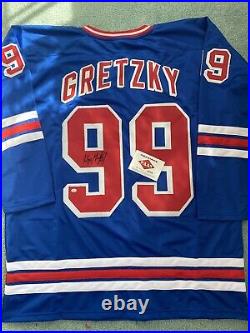 Wayne Gretzky Signed New York Rangers Hockey Jersey with COA, xL, New