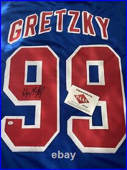 Wayne Gretzky Signed New York Rangers Hockey Jersey with COA, xL, New