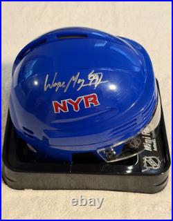 Wayne Gretzky Signed New York Rangers Mini Helmet COA