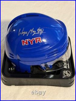 Wayne Gretzky Signed New York Rangers Mini Helmet COA