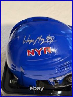 Wayne Gretzky Signed New York Rangers Mini Helmet COA