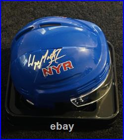 Wayne Gretzky Signed New York Rangers Mini Helmet with COA