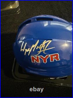 Wayne Gretzky Signed New York Rangers Mini Helmet with COA