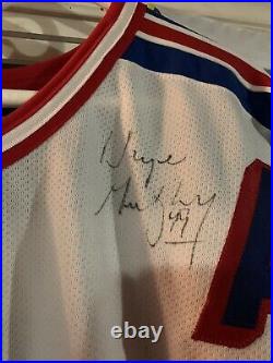 Wayne Gretzky Signed New York Rangers Starter White Hockey Jersey AUTOGRAPH