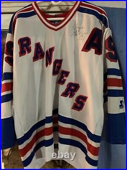 Wayne Gretzky Signed New York Rangers Starter White Hockey Jersey AUTOGRAPH