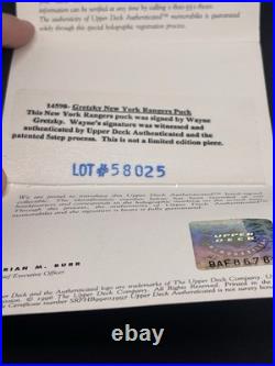 Wayne Gretzky Signed New York Rangers UDA Upper Deck Puck With Case, Box and COA