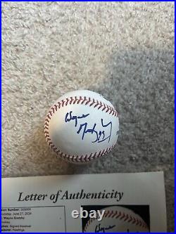 Wayne Gretzky Signed Official Major League Baseball The Great One JSA LOA GOAT