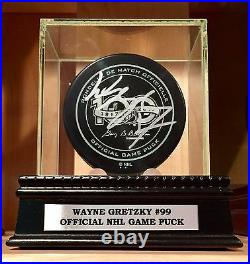 Wayne Gretzky Signed Official NHL 100th Season Game Hockey Puck JSA Stanley Cup