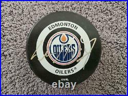 Wayne Gretzky Signed Official NHL Edmonton Oilers Puck JSA Authenticated