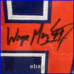 Wayne Gretzky Signed Oilers Framed Jersey 34x42 withGretzky Authentic Hologram