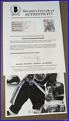 Wayne Gretzky Signed Photo 8 X 10 Autographed Beckett Authentication Loa Bas