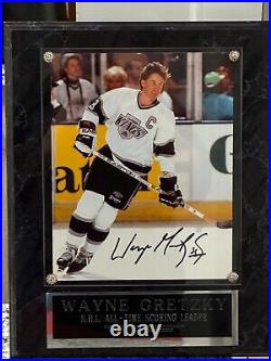 Wayne Gretzky Signed Picture On Marble Plaque