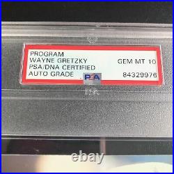 Wayne Gretzky Signed Program PSA/DNA Encapsulated Auto Grade 10 NHL